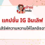 แคปชั่น IG อินเลิฟ